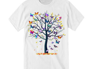 Butterfly Tree T-Shirt Cute Butterfly Graphic Tee Best Gifts For Women